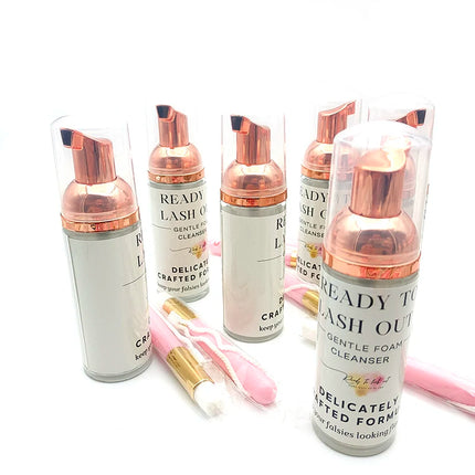 Wholesale Custom Private Label Lash Cleanser 30ml 60ml Eyelashes Extension Shampoo With Brush Eyelash Shampoo Cleanser Kit