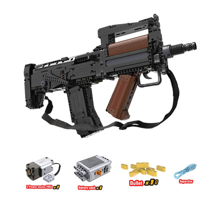 Cada 1504pcs Military Electric Groza Assault Rifle Model Building Blocks MOC Gun Bricks Toys for Boys