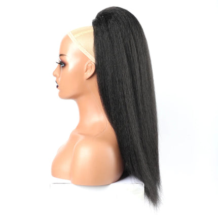 22INCH Synthetic Yaki Hair Extension Ponytail Fake Drawstring Ponytail Hairpiece Synthetic Afro Plaited Ponytail Tresse Longue