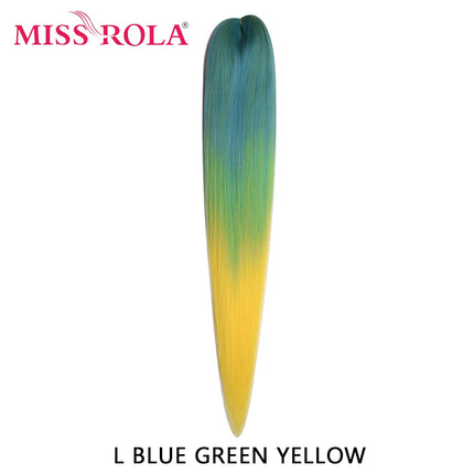 Miss Rola Synthetic 26 Inches 75g Kanekalon Hair Wholesale Bulk Braid Hair Extension Pre Stretched Pink Blonde Twist Jumbo Braid