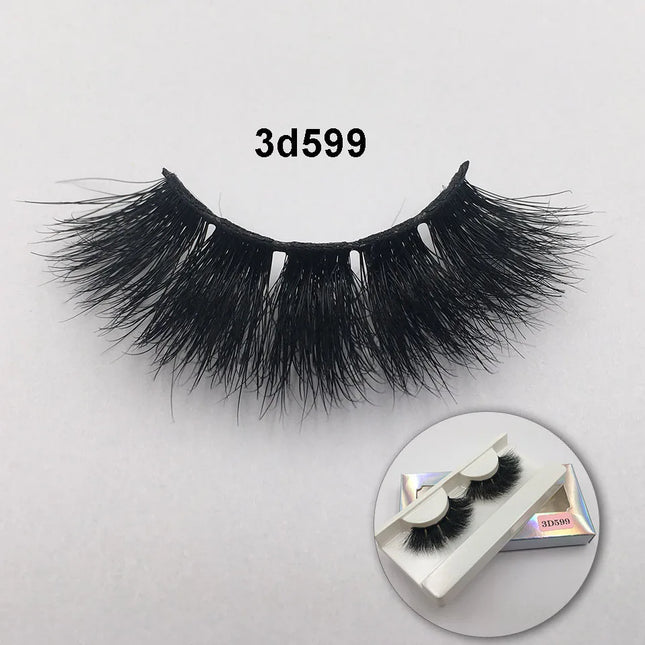 RED SIREN Fluffy Mink Lashes 3d525 3d530 Messy Wispy Natural Eyelashes Hamdmade Real 3D Mink Eyelashes Makeup False Lashes