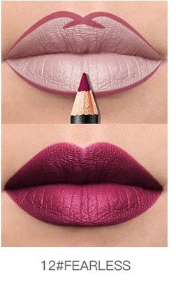 Pudaier Lip Liner Waterproof Durable Decolorization Nude Lip Gloss Matte Lipliner Lipstick Pen Hot Selling