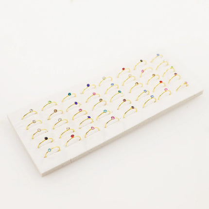 4 Style 8-40pcs Fashion 316l Colorful Stainless Steel Nose Hoop Lip Nose Ring Stud Earrings Body Piercing  Jewelry Punk Style