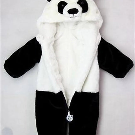 0-36months Newborn Baby Keep Warm Winter Jumpsuit Overall Panda Animal Hooded Romper Infant Boy And Girl Hallowe Cosplay Pajamas