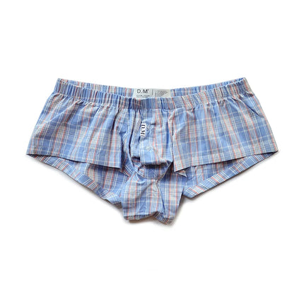 Men's Plaid Boxer Shorts Underwear Sexy Home Cueca Masculina Ropa Interior Hombre Boxer Para Hombre Comfortable Underpants Alo