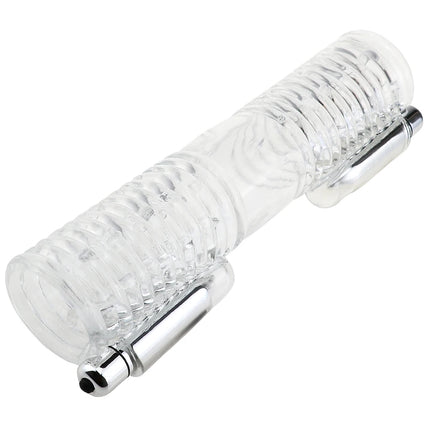 Gay Couple Vibrator Mans Delay Lasting Trainer Double Adult Sex Toys for Men Penis Massager with 2 Caps Male Masturbator