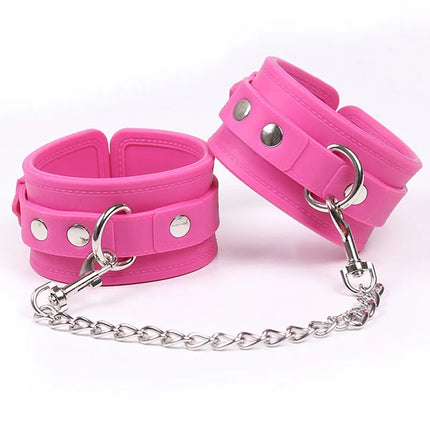Silicone handcuffs sex game bondage restraints bdsm set adult sex toys for couples fetish hand cuffs sexy shop sextools