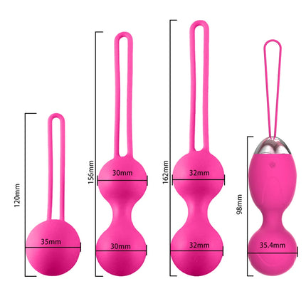 5pcs Medical Silicone Vibrator Kegel Balls Exercise Tightening Device Ball Safe Ben Wa Ball for Women Vaginal massager Adult toy