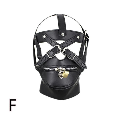 PU Leather Fetish Hood Headgear Sex Toys for Women BDSM Bondage Sex Mask Bdsm Toys Adult Games Sex Products for Adults
