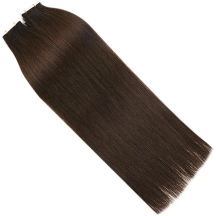 Moresoo Tape in Human Hair Virgin Extensions Injected 12 Months 2.5G/PCS Double Drawn Natural Straight Invisible Brazilian Hair