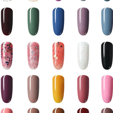 10Ml Solid Color Nail Polish Free Baking Long Lasting Waterproof Quick-Drying Non-Toxic Tasteless 40 Colors Sequins Nail Polish