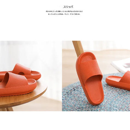 Women Thick Platform Cloud Slippers Indoor Home Eva Soft Sole Pillow Slides Sandals Woman 2025 Summer Non Slip Beach Flip Flops