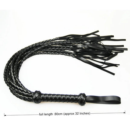 80CM Long Leather Hand-Knitted 8Tails Whip BDSM Fetish Flogger Adult Erotic Toys For Couples Slave SM Queen Master Spank