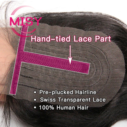Curly Human Hair Closure Brazilian Hair Weave Curly / Body Wave T Part Lace Closure Only Middle Part