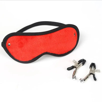 Erotic Sex Toys For Adult Game Leather Erotic BDSM Sex Kits Bondage Handcuffs Sex Game Whip Gag Nipple Clamps  Bdsm Toys S0249