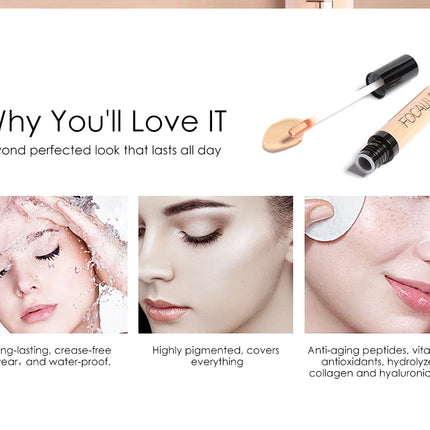 Wholesale FOCALLURE 7 Colors Face Concealer Waterproof Full Coverage Moisturizing Smooth Liquid Foundation Makeup Cosmetics