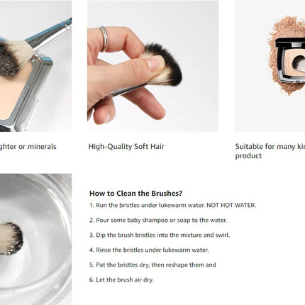 DUcare Highlighter Brush Multifunctional Makeup Brushes Goat Hair Blending Make up Brushes Eyebrow Eyeshadow Brush Makeup Tools
