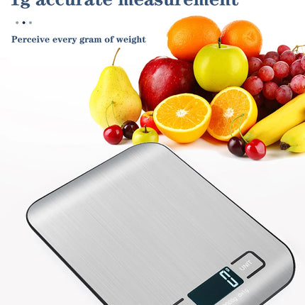 Kitchen Scale LCD Display Stainless Steel Electronic Scales Home Jewelry Food Snacks Weighing Baking Tools
