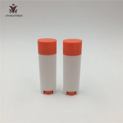 50pcs/lot 5ml 5g White Oval Plastic Empty Oval Lip Balm Tubes Deodorant Containers Clear Lipstick Fashion Lip Tubes