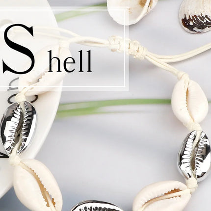 Women Seashell Anklet Silver Color Shell Bracelet for Girls Summer Beach Holiday Foot Ankle Jewelry Bohemian Leg Chain Gift