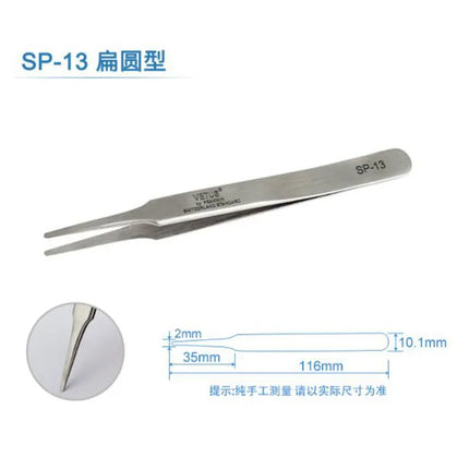 Stainless Steel Eyelashes Tweezers Anti-static High Precision VETUS Tweezers Professional Volumn Lash Extension Makeup Tool
