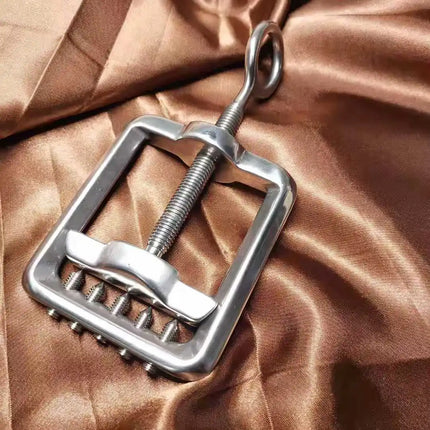 Stainless Steel Screw Extrusion Nails Ball Crusher Cock & Testicle Crushing CBT Device Chastity Cage Bondage Adult Toys for Men