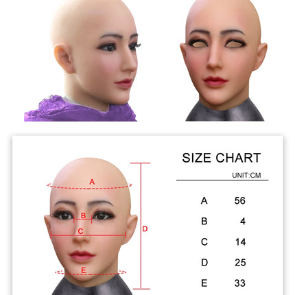 Dokier Crossdressing Soft Silicone Cosplay Costume Masks Props for Crossdresser Transvestite Halloween Cosplay Male to Female