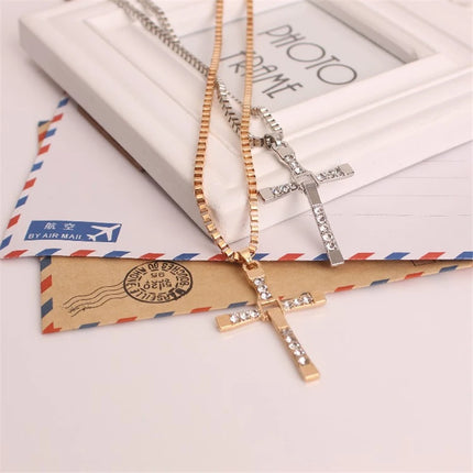 Fashion Jewelry Charm The Fast And The Furious 8 Cross Pendant Necklace For Men