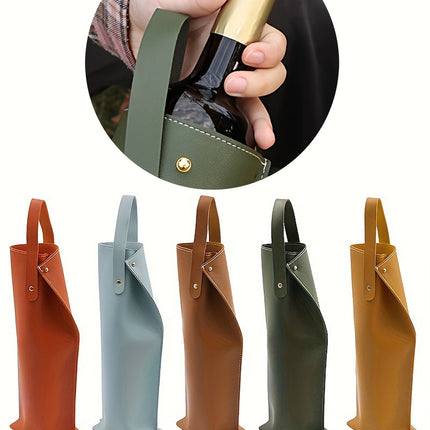 Red Wine Gift Bag Leather Portable Red Wine Wine Portable Gift Bag Portable Gift Fashion Wine Bottle Protection Bag