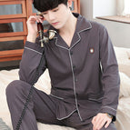 Double Bag 100% cotton long-sleeved trousers dark gray stamp / L size is recommended to wear 50.00 kg-65.00 kg