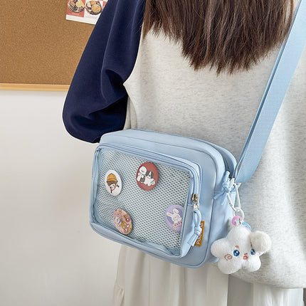 Japanese Girl Ins Transparent Pain Bag Snack Shoulder Crossbody Bag Women's All-match Casual Mobile Phone Small Bag