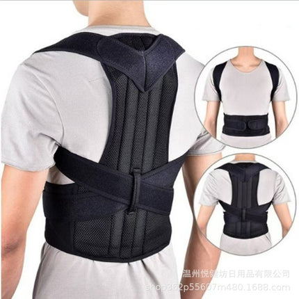 Cross-Border Adult Back Correction Belt Anti-Hunchback Artifact Men's and Women's Posture Breathable Fixed Belt with Adjustable Support Plate