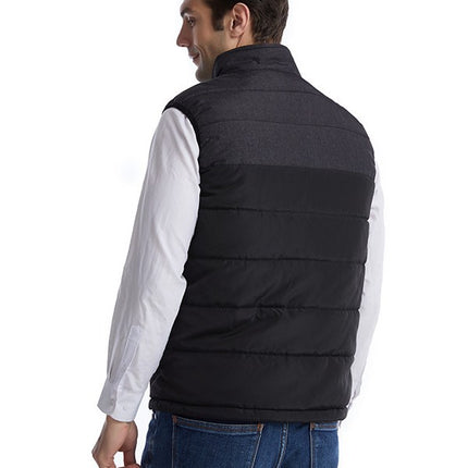 Cross-Border New Smart Dual-Control Heating USB Electric Heating Color Matching Vest Heating Vest Heating Constant Temperature Thermal Vest