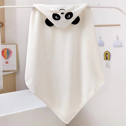 Coral Fleece Bath Towel Class A Baby Holding quilt Absorbent Newborn Children Autumn and Winter Thickened Package Cartoon Hooded Bath Towel Bucket