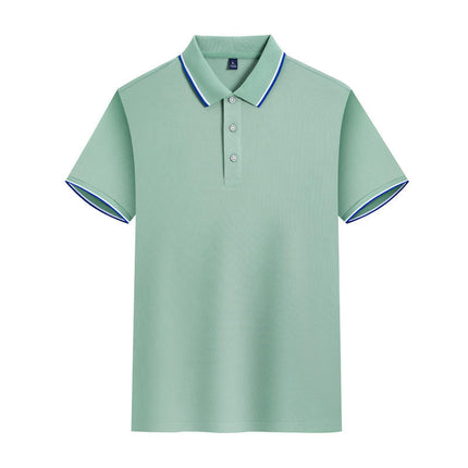 Siro-Spun Cotton Workwear Polo Shirt for Men and Women, Short-Sleeved T-Shirt, Work Uniform Polo Shirt with Logo Printing Recommended