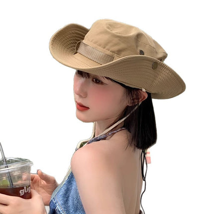 Sun Hat, Summer Uv Protection, Outdoor Fishing, Mountaineering and Travel, Versatile Oversized Brim to Cover Face and Slimming Look Beanie Hat