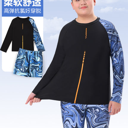 Boys' suit Swimsuit Boys' Teenagers Split Size Swimsuit Chubby Children Chubby Children Sunscreen Swimsuit