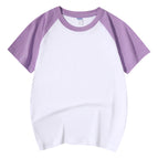Children's short-sleeved t-shirt children's style - taro purple / 100cm