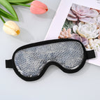 Ice bead eye mask black color (white beads) type A