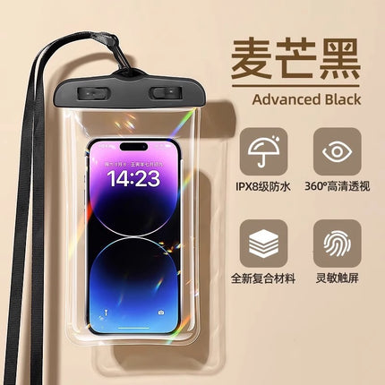 Mobile Phone Waterproof Bag Touchscreen Swimming Self-sealing Sealing Bag Seaside Diving Shooting Drifting Transparent Waterproof Mobile Phone Case