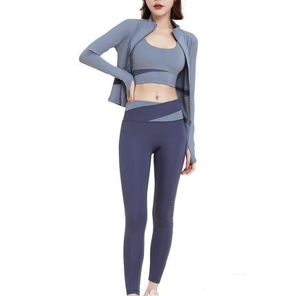 Sports Suit for Women, Autum 2026 Model, Slim Fit, Slimming Yoga Jacket, Outdoor Training, Running, Elegant Fitness Clothing