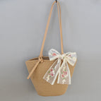 Leather handle-khaki 35*23+ribbon