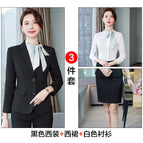 Black suit dress white shirt / S
