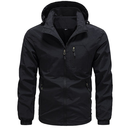 Cross-Border Spring and Autumn Mountaineering Jackets for Men, Quick-Drying Windproof Outdoor Work Jackets, Men's Outdoor Trendy Jackets