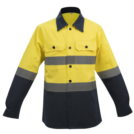 Pure Cotton Suit Work Clothes Safety Protective Clothing Long-Sleeved Shirt Road Construction Labor Protection Auto Repair High-Altitude Work Clothing