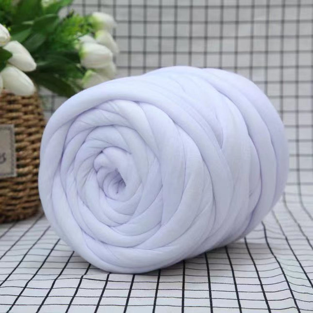 Cross-Border New Product DIY Core-Spun Yarn 3cm Thick Imitation Velvet Yarn Blanket Fabric Strip Yarn Core-Spun Cotton Manufacturer Wholesale