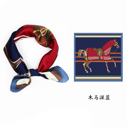 Spring and Summer 70cm Small Square Scarf Women's Autumn and Winter New Foreign Style Fashion All-match Shake Tone Same Scarf Scarf