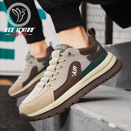 Bee Wolf Flagship Store Light Luxury Casual Sports Men's Shoes Lightweight Soft Sole Comfortable Dirt-Resistant Soft Elastic Spring/Summer Running Shoes