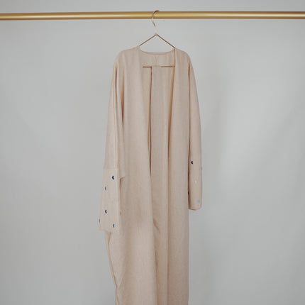 Cross-Border Embroidered Ethnic Cardigan Open-Style Long-Sleeve Heart Embroidery Linen Ethnic Clothing