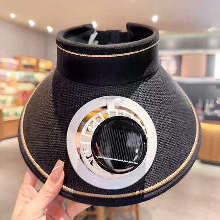 Summer Sun Hat with Fan to Cover Face, Uv Sun Protection Hat, Large Brim Empty Top Hat, Sun Hat for Women, Fashionable Charging Hat